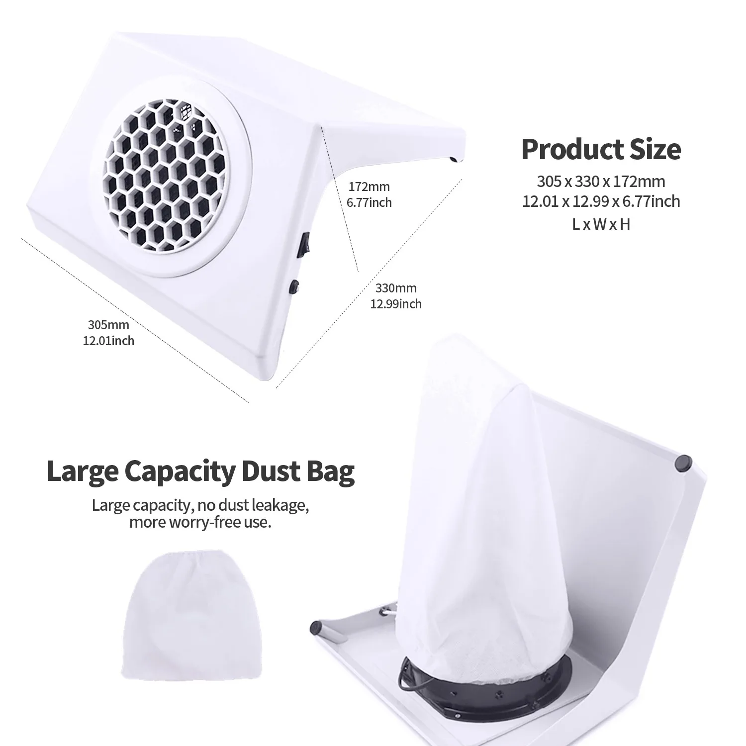 

Nail Art Vacuum Cleaner 100W High-Power Nail Dust Collector For Manicure Machine Fan Vacuum Cleaner Nails Salon Equipment Tools