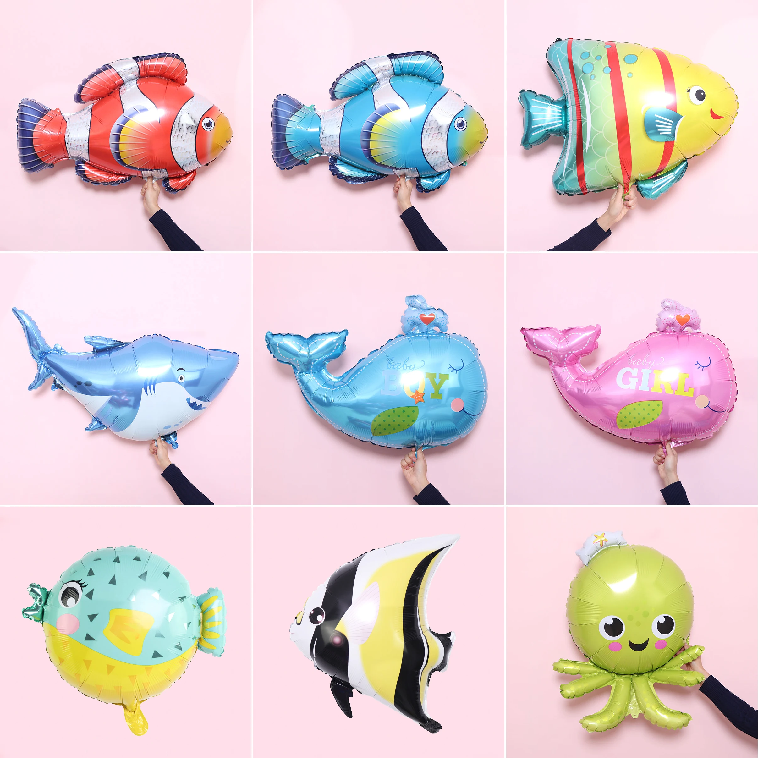 

Fish Foil Balloons Ocean Animal Balloons Shark octopus Clown Fish crab Sea starfish Animal Theme Party Birthday Decor Suppliers