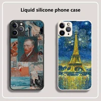 van gogh starry night oil painting phone case for iphone 13 12 11 mini pro xs max xr 8 7 6 6s plus x 5s se 2020