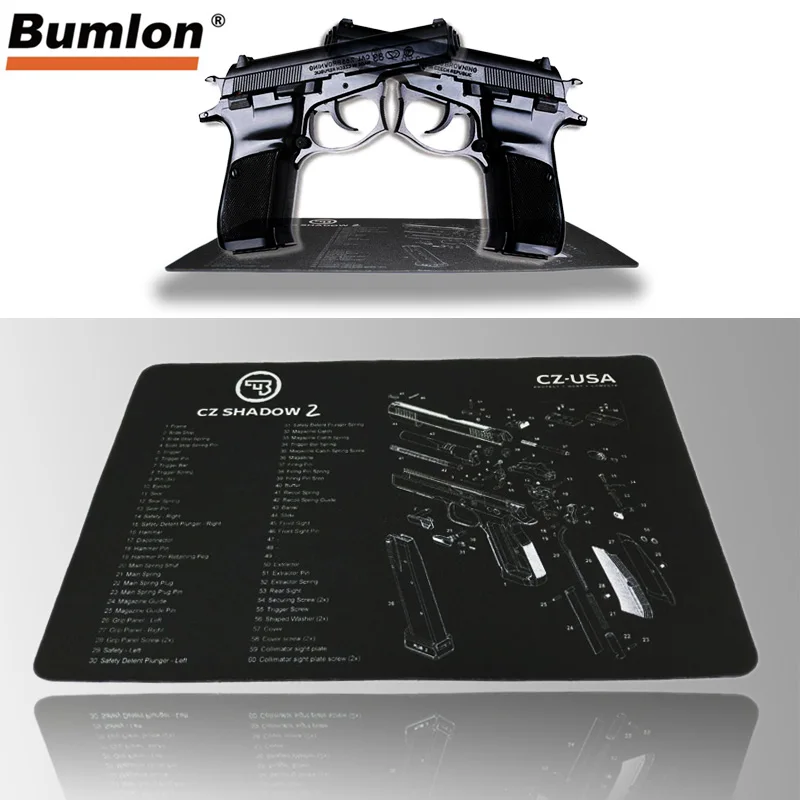Gun Cleaning Rubber Mat 17&quotx11" Waterproof Non-Slip Clean with Parts Diagram and Instructions Armorers Bench HT37-0082 | Спорт и