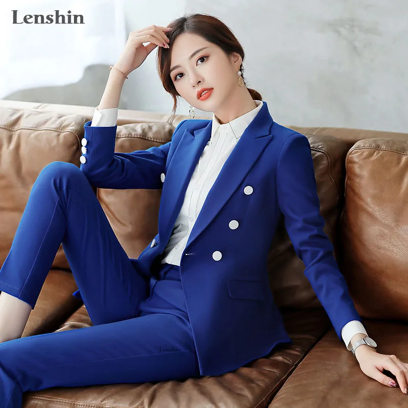 Lenshin высококачественный комплект из 2 предметов Официальный брючный костюм