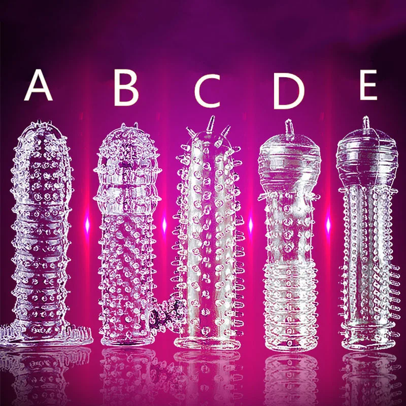 5 моделей задержки хрустапенис рукав текстурированный удлинитель для пары