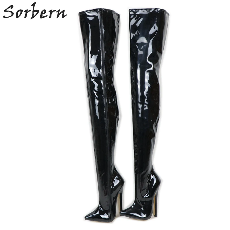 

Sorbern Sexy Crotch Thigh High Boots Women Custom Slim Legs Boot Spike Heel Stilettos 2020 Shoes Personalized 12cm/18cm Heels