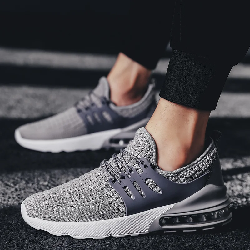 Мужские кроссовки новые модные мужские с воздушной подушкой дышащие на шнуровке