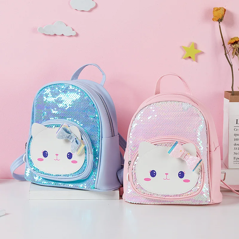 

Детский мини-рюкзак, кошелек, Мультяшные милые школьные сумки с блестками для детей, школьный рюкзак для девочек, детские рюкзаки, Mochila