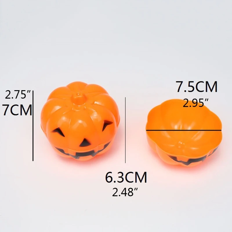 

8 Pcs Pumpkin Candy Bowl Holder Plastic Lightweight Trick Or Treat Pots Wizard Buckets for Halloween Party Decoration