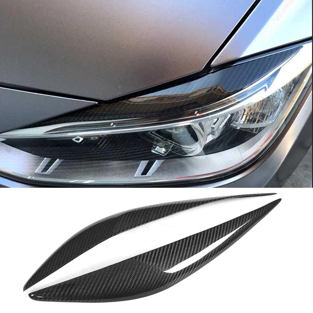 Передняя лампа из углеродного волокна веки наклейки на фары брови планки чехлы