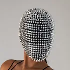 Латексная Маска Stonefans в стиле панк на все лицо с заклепками, головной убор для женщин и мужчин, маски на Хэллоуин, для ночного клуба, танца, косплея, капюшон, шлем, ювелирные изделия