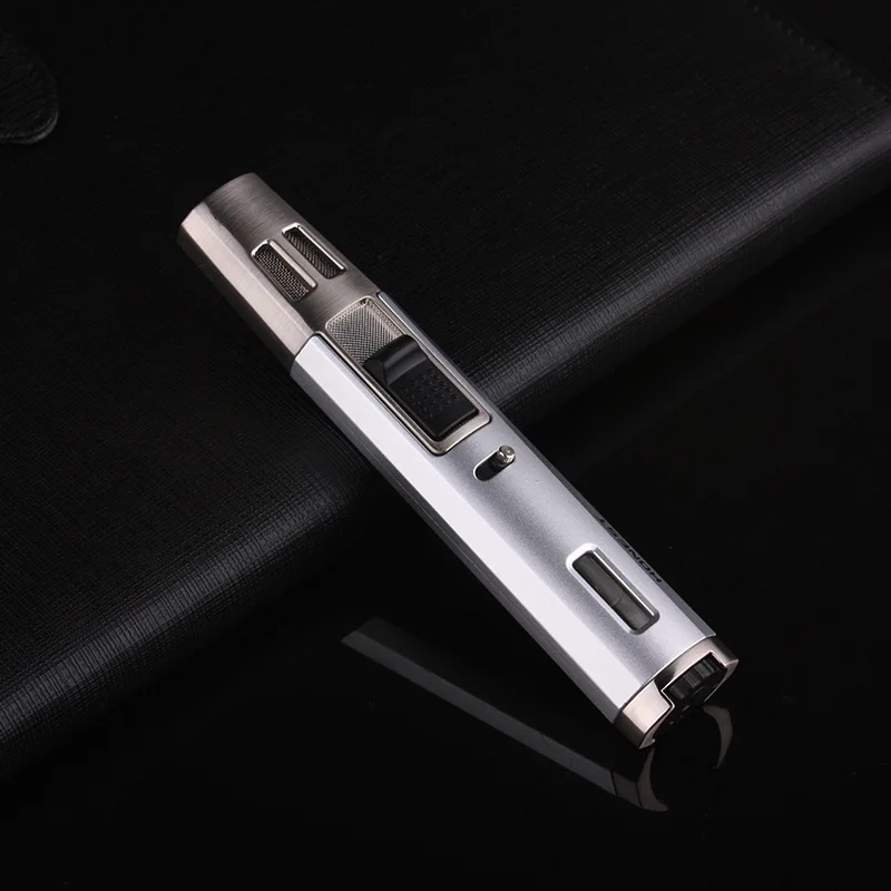 Стильная металлическая зажигалка газовая два Бутана турбо сигарета электронные