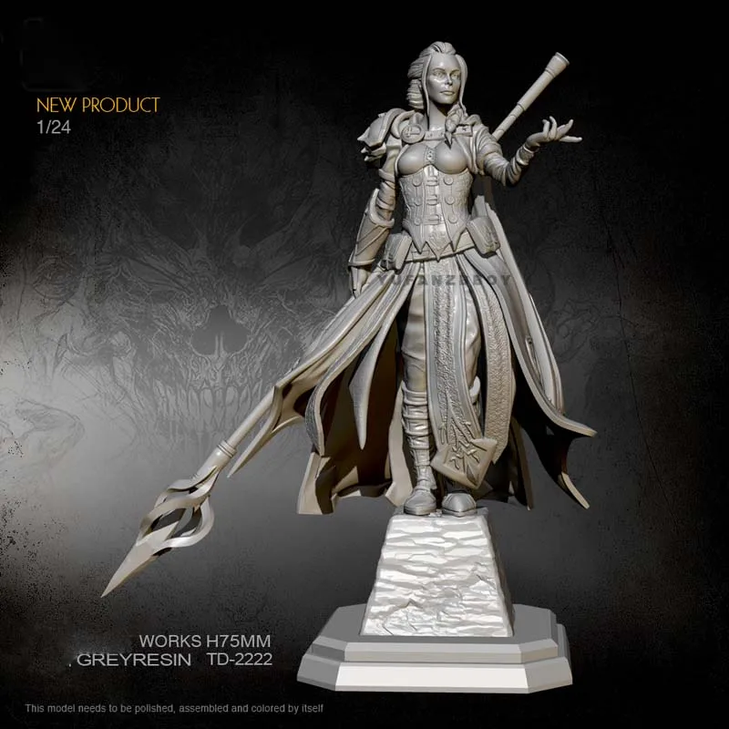 YUFAN GK белого цвета Ручная работа Модель 75 мм джайна Смола солдат (Неокрашенный