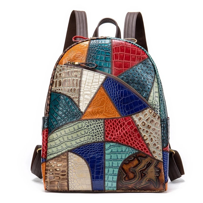 Luufan Women's Leather Backpack Female School Bags for Girls Laptop Backpacks for Women Travelling Dayback School Backpack New