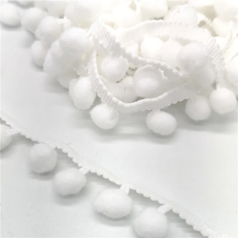 2 ярда Мерцающая лента с шариками мини жемчужный помпон женское шитье кружевная