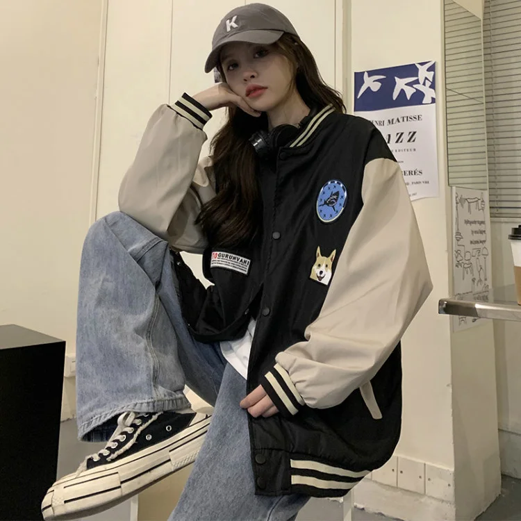 

Женская бейсбольная куртка в стиле Харадзюку