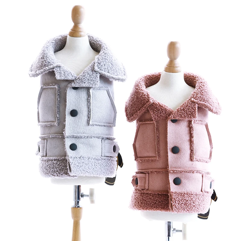 Горячая Распродажа зимнее пальто для собак теплый шерстяной жилет щенков