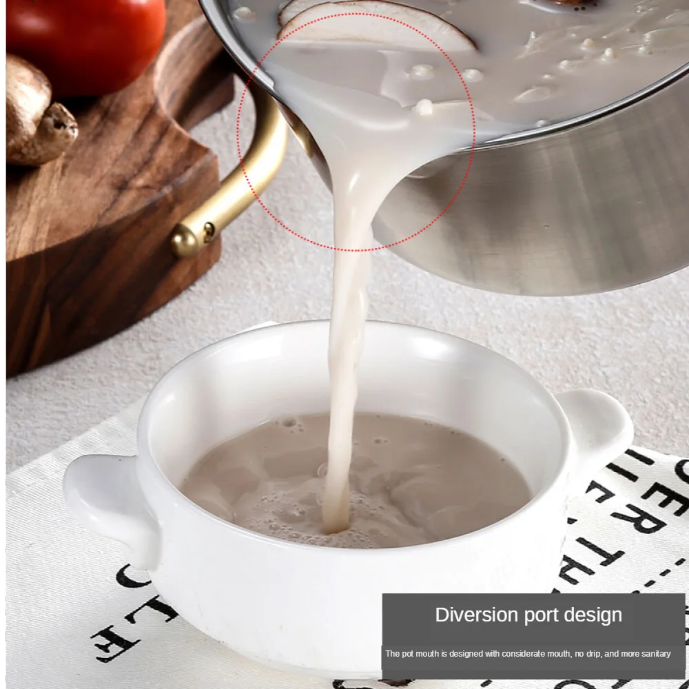 

304 Stainless Steel Saucepan with Glass Lid, Strainer Lid, Cookware Pot Milk Pan