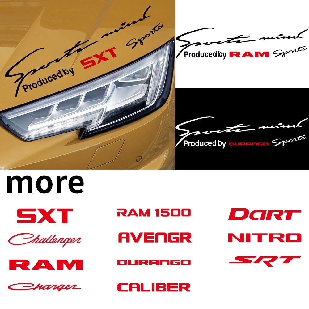 

Car Styling Decals Headlight Decoration Stickers for Dodge SXT Challenger Charger Avengr Durango RAM 1500 Caliber Dart Nitro SRT