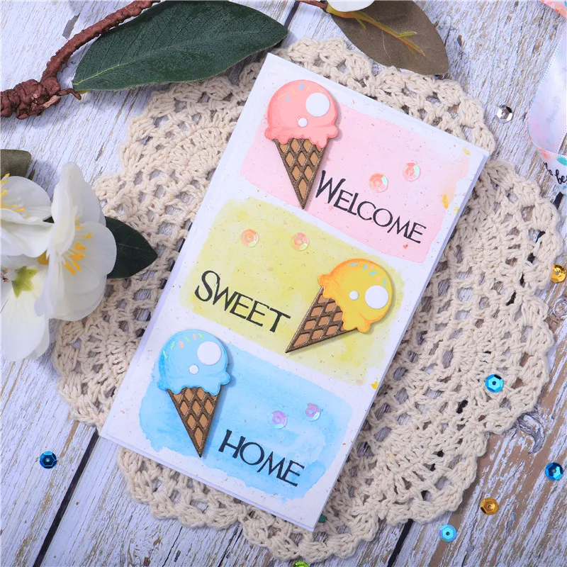 Мороженое Металл резки трафарет шаблон для DIY тиснение бумаги фотоальбом