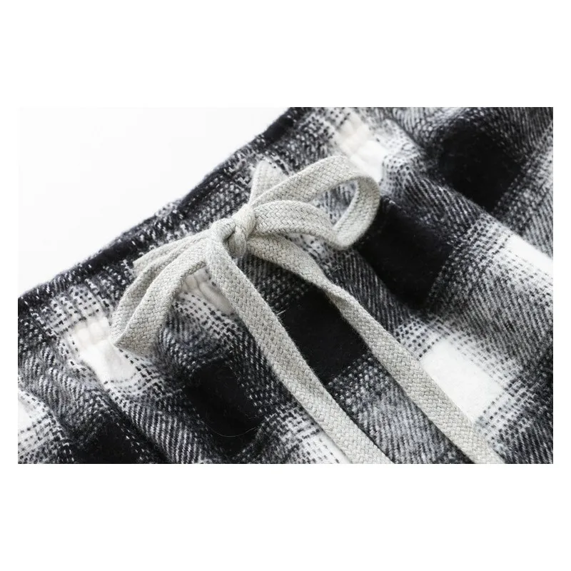 Осенне-зимние высококачественные мужские штаны для сна из 100% хлопка утепленные