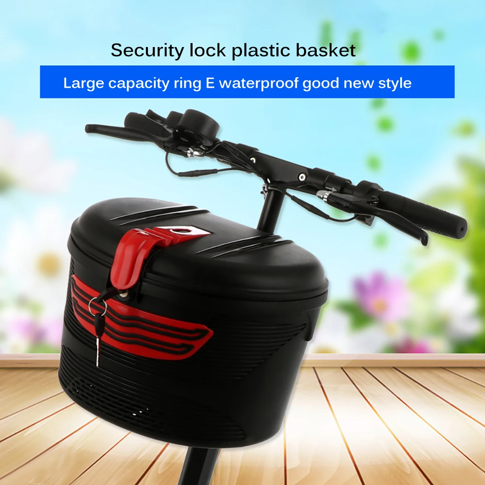 front rear storage bag case carrying basket plastic basket cloth lining lock for bicycle e bike for xiaomi m365 electric scooter free global shipping