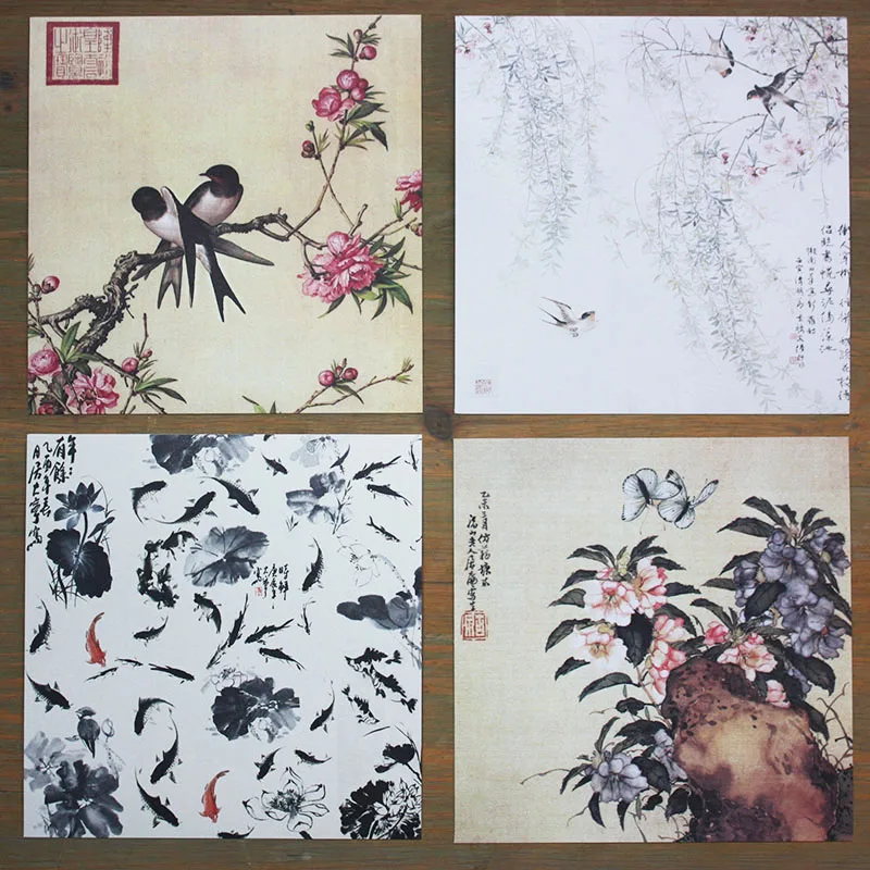 Китайская живопись стиль скрапбукинга бумага смешанных цветов бумажная