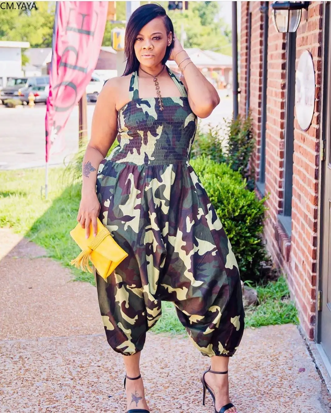 2020 новые зимние женские свободные комбинезоны без рукавов с лямкой на шее