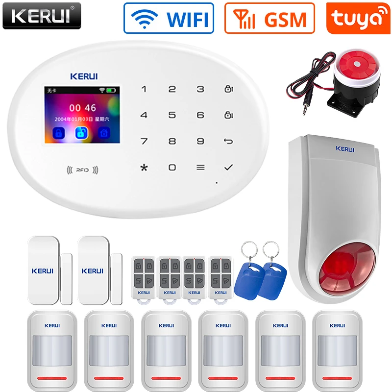 Беспроводная смарт-система безопасности KERUI W204 RFID SIM GSM | Безопасность и защита