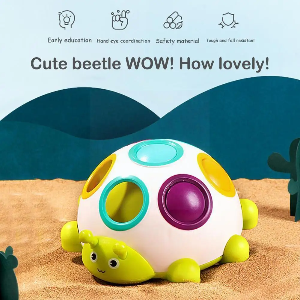 

Baby Hand Nailworm Fine Training Baby Hand-eye Coordination Ball Old Years 0-1-2 Early Hole Toy Digging Puzzle Education B5c3
