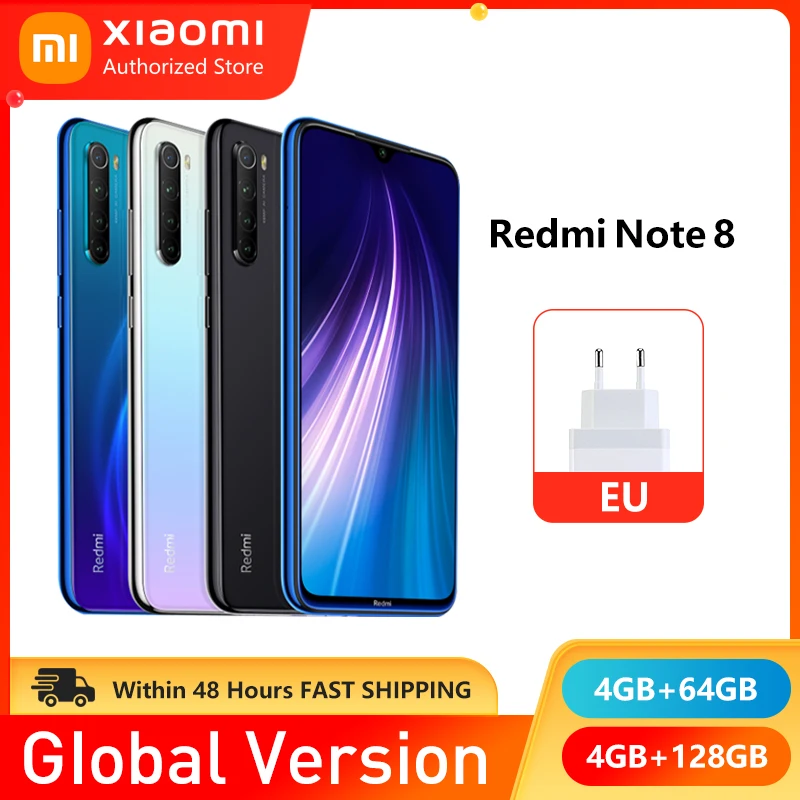 Global Version Xiaomi Redmi Note 8 2021 Smartphone 4GB 64GB MTK Helio G85 Octa Core Quick Charging 4000mAh 48MP Camera RedMi