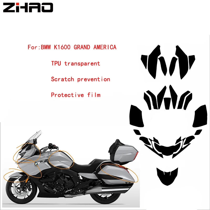 

Motorcycle Tank Protector Sticker The whole car TPU transparent Protection Scratch Decal For BMW K1600 GRAND AMERICA