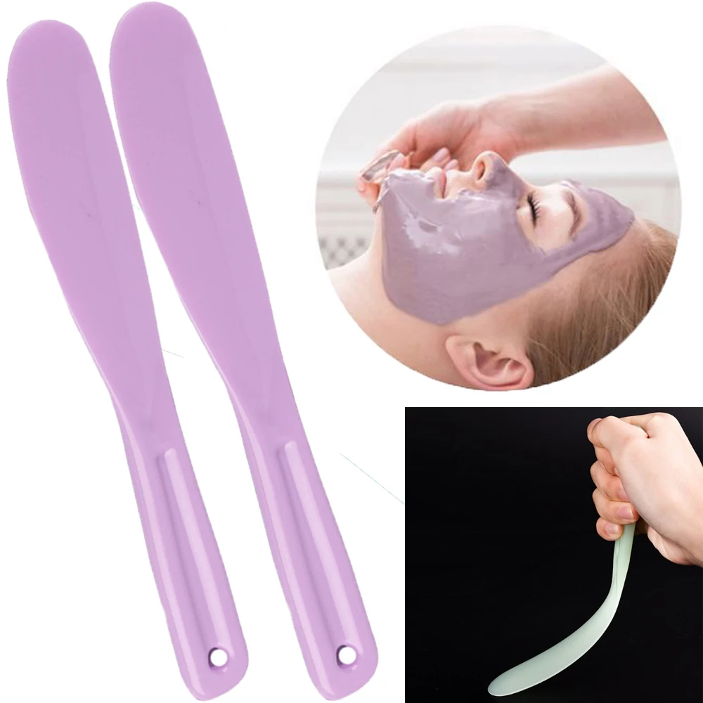 

Silica gel Cosmetic Mask Spatulas High quality Reusable Spatula Makeup Mask Cream Spoon Eye Cream Candy Color Makeup Applicator