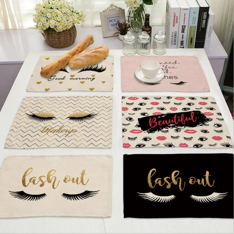 Модный коврик для ресниц из ткани украшения стола кухонный индивидуального