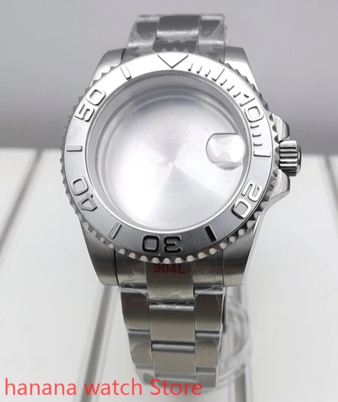 

40mm sapphire glass sealed back cover 904L stainless steel bracelet silver bezel silver suitable for Miyota NH36 NH35 case