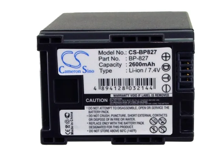 

Кэмерон китайско 2600 мА/ч, Батарея для Canon BP-820,BP-827