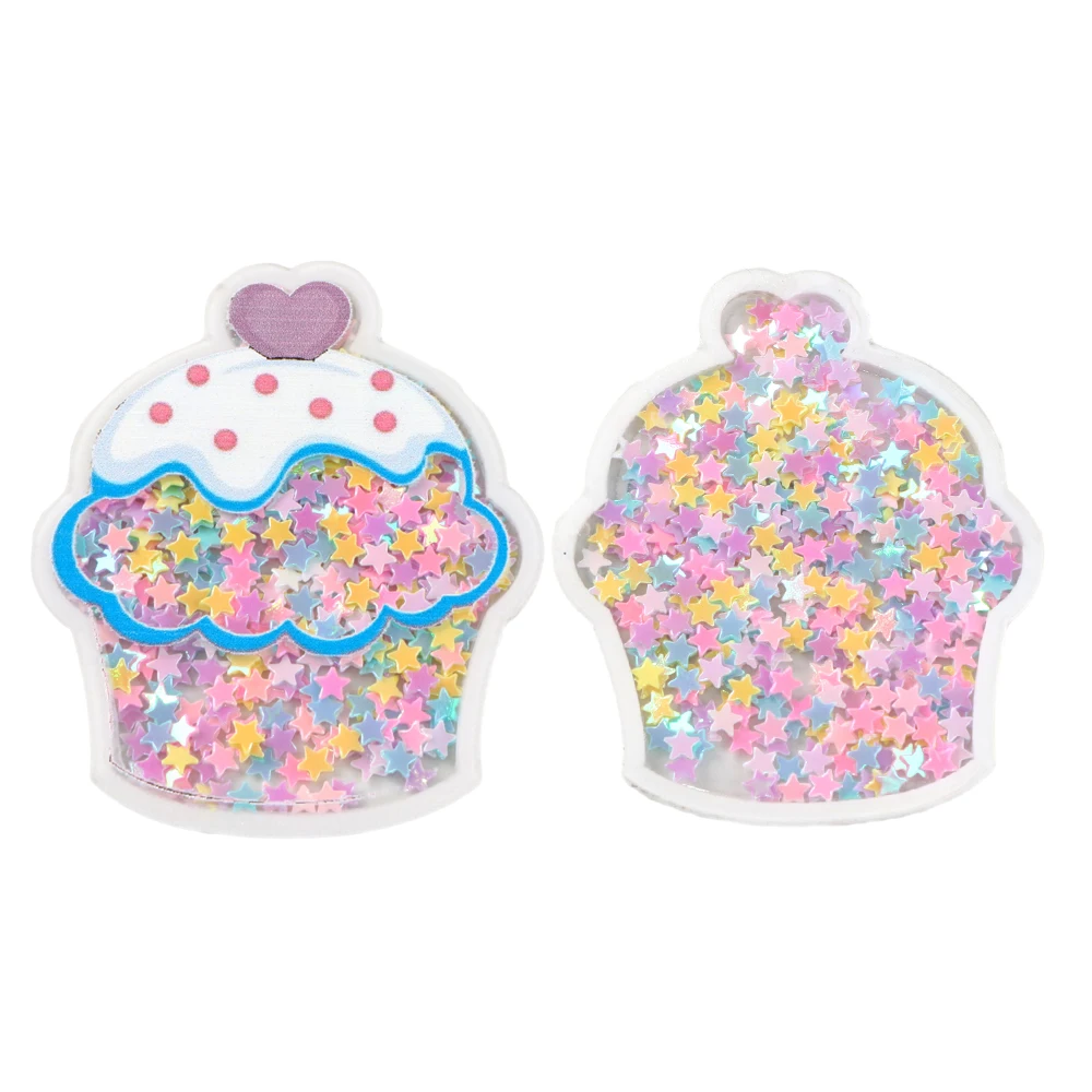 Новый завод фрукты прозрачная пластиковая смола с красочными блестками сделай