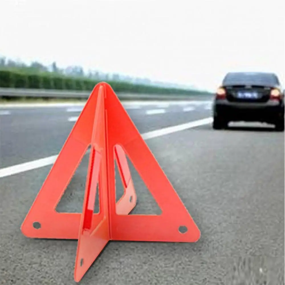 Car Auto Reflective Traffic Warning Sign Triangle Foldable Standing Tripod Emergency Road | Безопасность и защита
