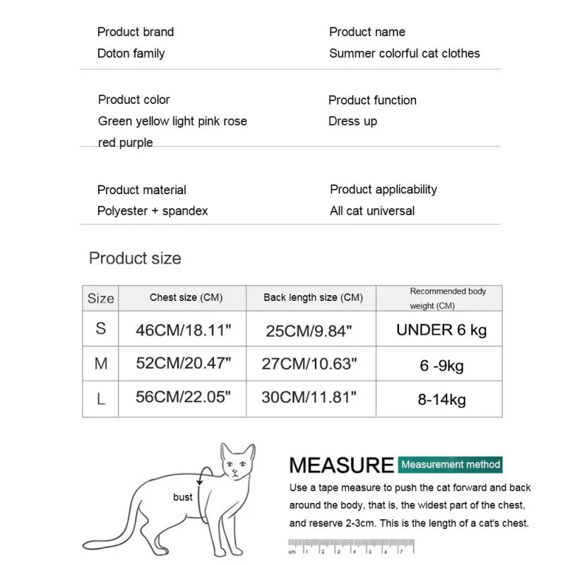 

Colorful Thin Non-Stick Hair Japanese Kimono Style Silk Cat T-Shirts Spring And Summer Costume Pet Tops Cat Clothes