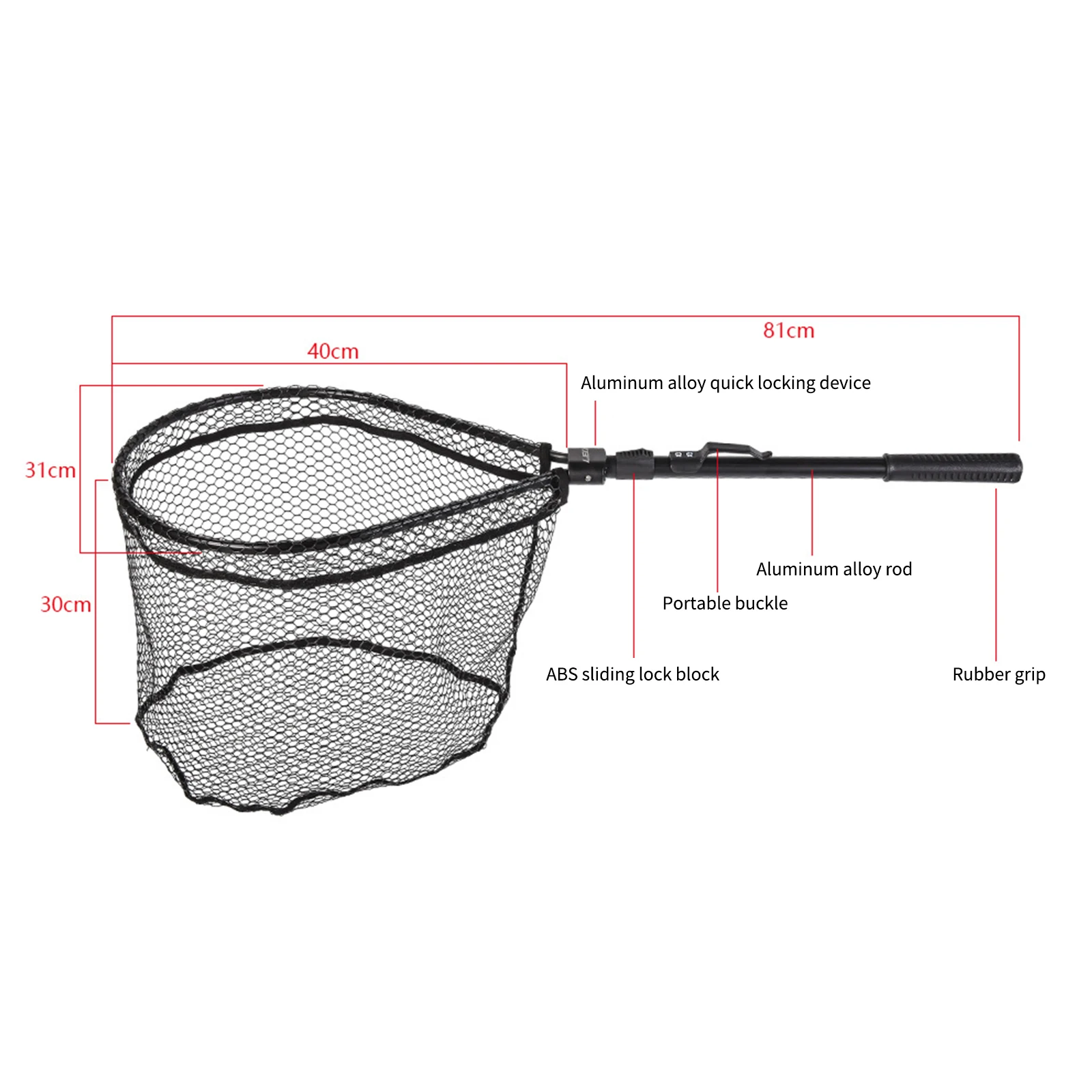 Выдвижная рыболовная сеть из алюминиевого сплава телескопическая складная