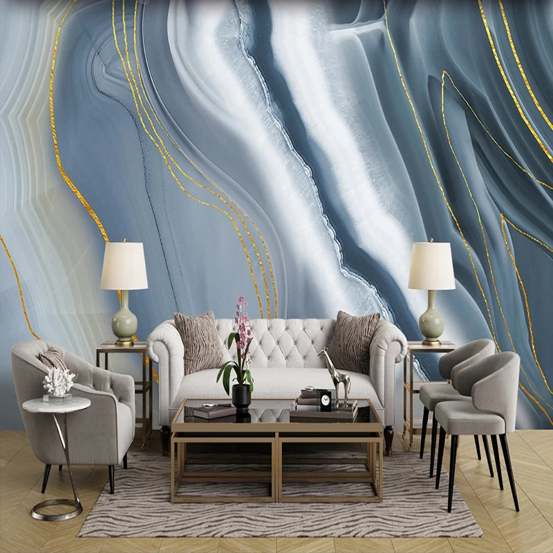 Пользовательские 3D Настенные обои, водонепроницаемые абстрактные мраморные узоры, Современная гостиная, фон для телевизора, домашний декор, картины на стену