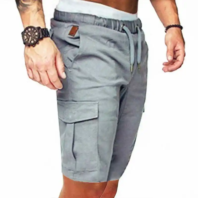 

Shorts Men Cotton Bermuda Male Summer Military Style Straight Work Pocket Lace Up Short Trousers Casual Vintage Shorts