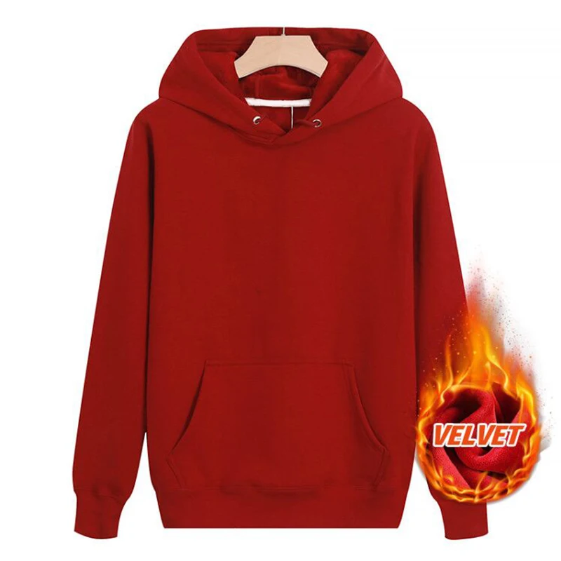 Red Tataria S-5XL размера плюс женские толстовки Толстовка для женщин осень зима бархатное пальто Женская толстовка с капюшоном и длинными рукавами - Цвет: Red