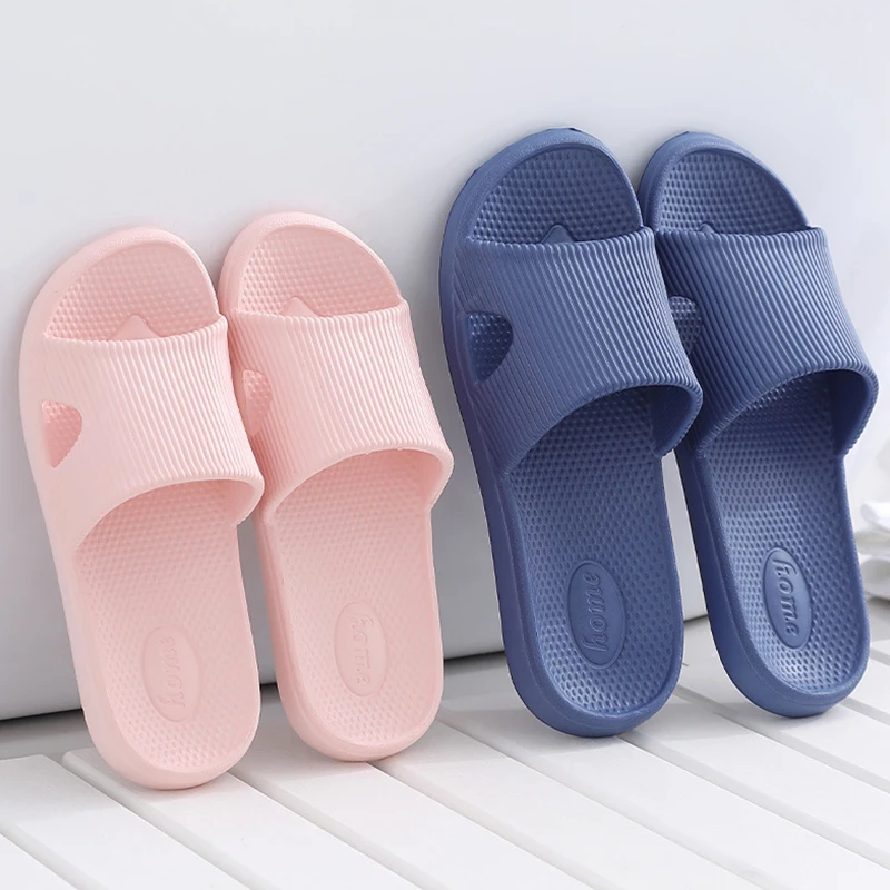 aliexpress - Unisex Summer Slippers women Non-Slip Family Bathroom slippers For women Eva stripe Flat With soft Slides Cool Slippers