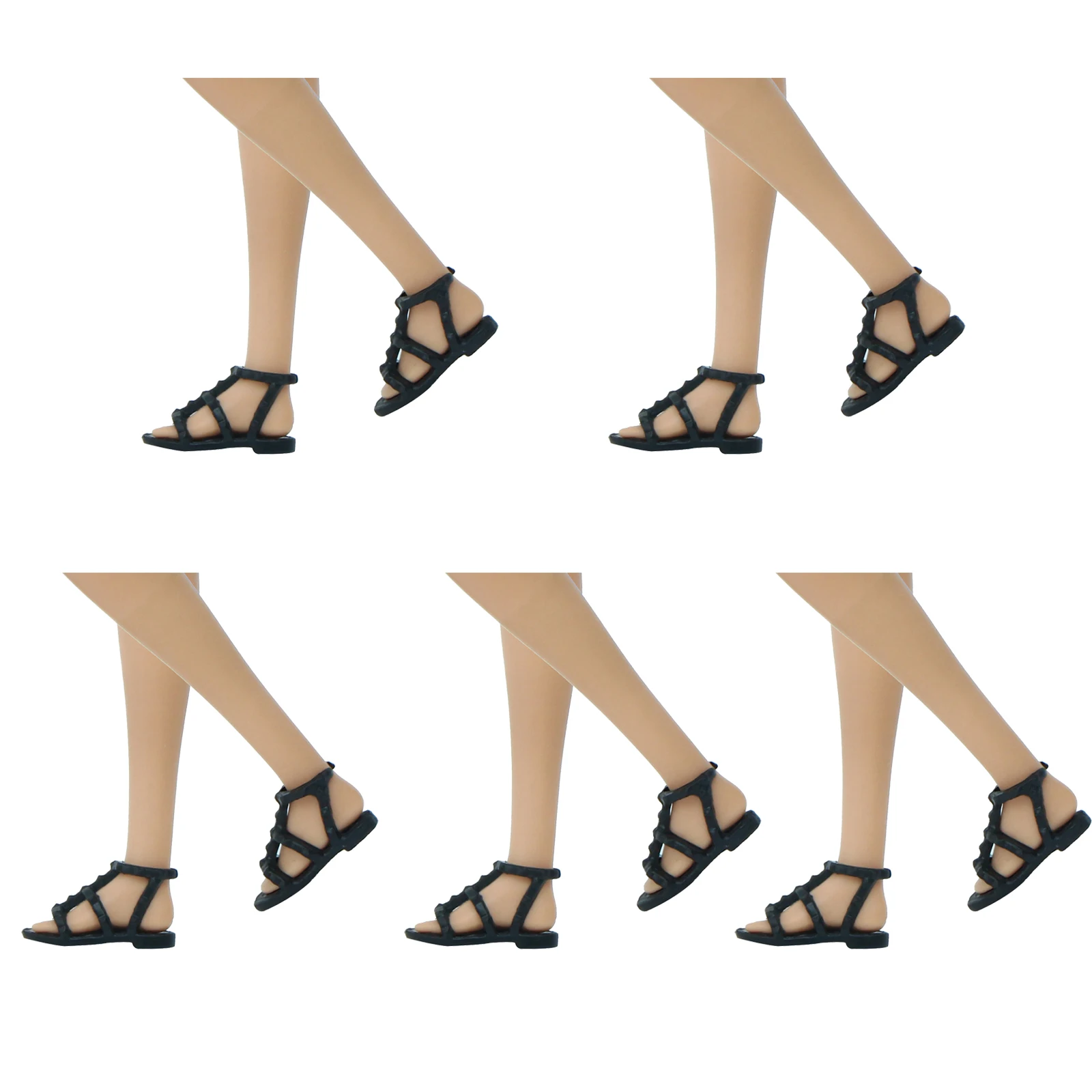 Оптовая продажа 5 парт/Лот Высококачественная кукольная обувь черная