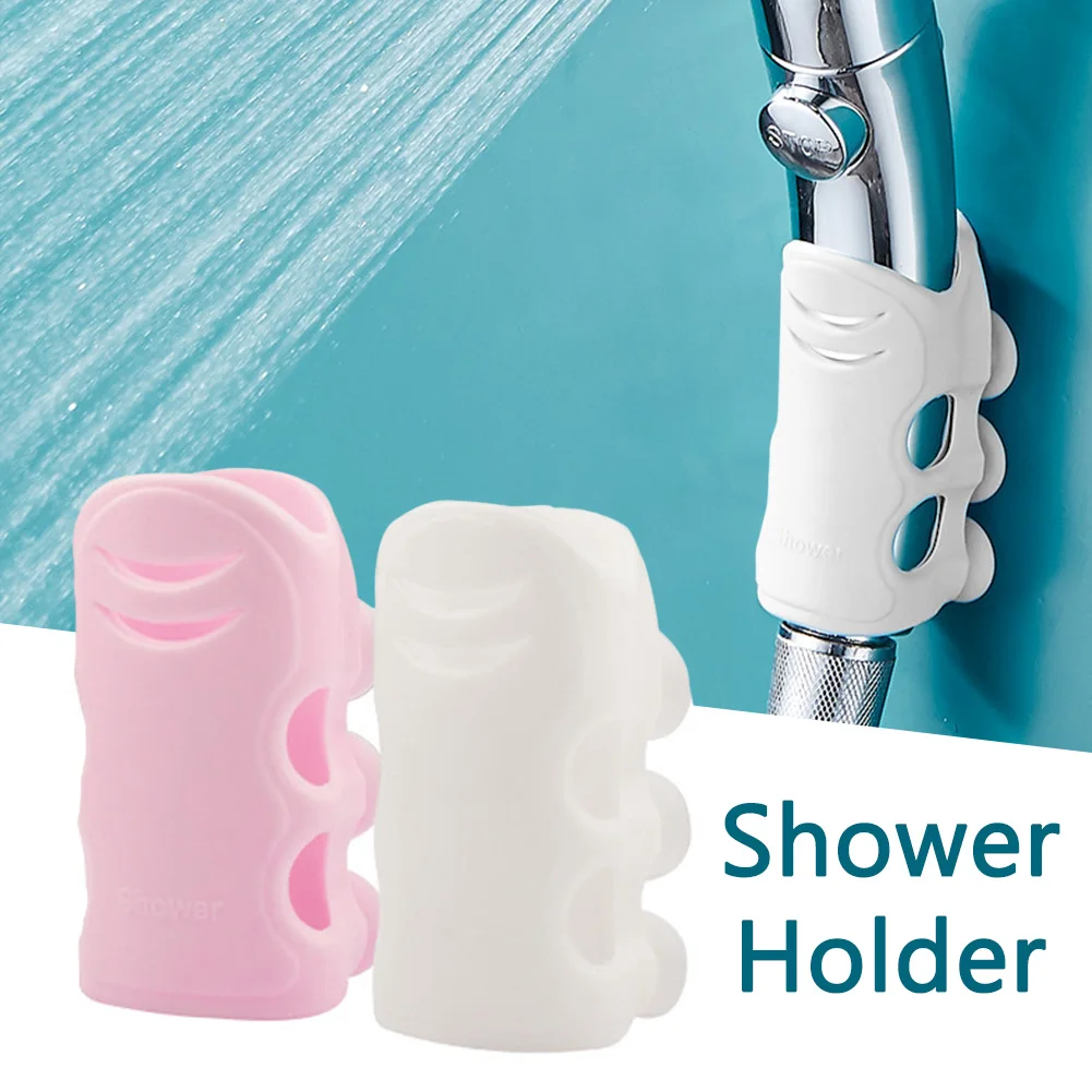 

2pcs/pack Wall Mounted Suction Cup Waterproof Bracket Stand For Bathroom Adjustable Silicone Shower Holder Removable Bathtub