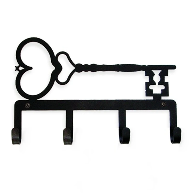 

Key Holder Hook for Wall with 4 Hooks Heart Decorative Vintage Beautiful Metal Hanger for Front Door,Kitchen,Warehouse