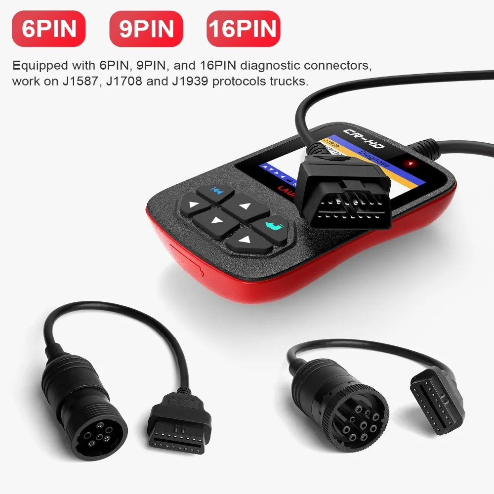 LAUNCH Creader CR HD OBD2 сканер сверхмощный Автомобильный 100% Оригинальный Launch X431