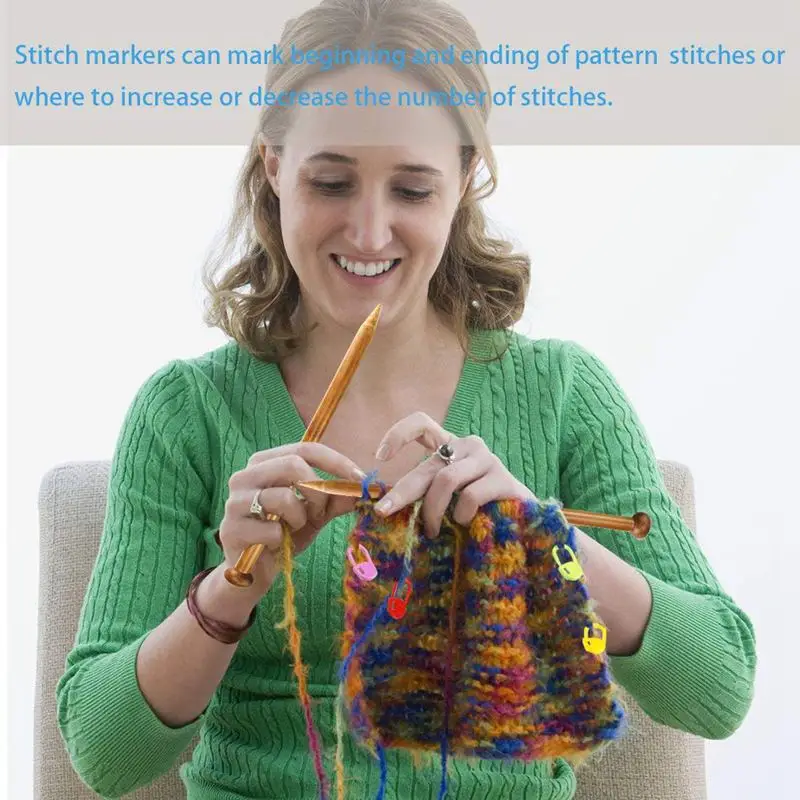 62 Pieces Knitting Needles Set with 18 Sizes Bamboo and Needle Point Protectors Crotchet | Дом и сад