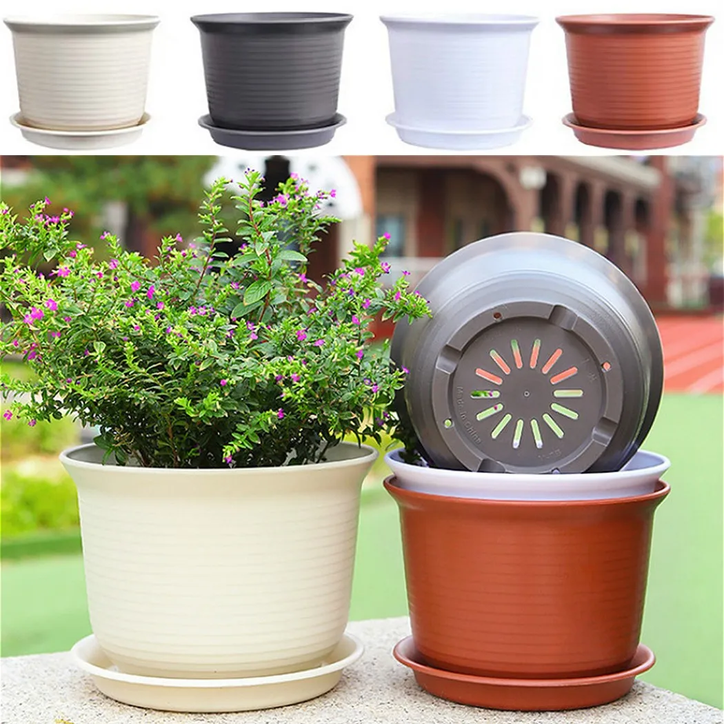 

Accessory Flower Pot Container Elements Garden Plant Plastic Resin Round