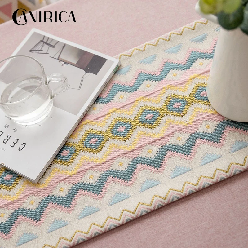 CANIRICA настольная дорожка с кисточками Настольная современный шкаф флаг Tafelloper