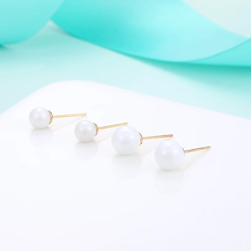 Новые Маленькие Универсальные Серьги-шарики Классического Мультитона Керамические Вставки Для Женщин Высокого Качества Изысканный Подарок.