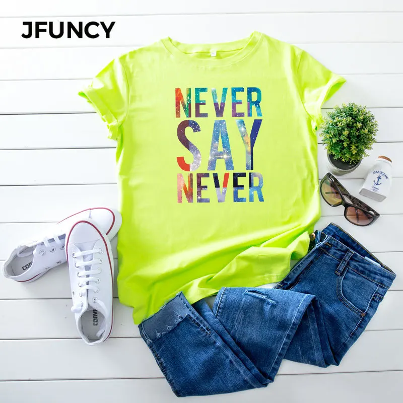 JFUNCY размера плюс 4XL 5XL Женские футболки женская футболка летние Harajuku Графические